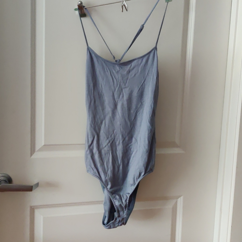 Tibi Wool Bodysuit in Light Blue, Sz. Large